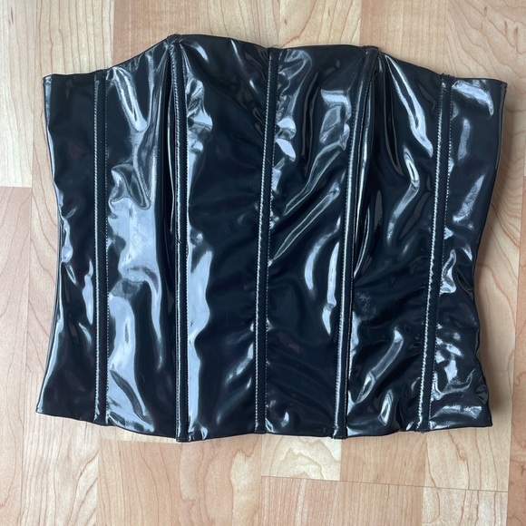 SKIMS stretch vinyl corset MED NWT - Picture 1 of 4